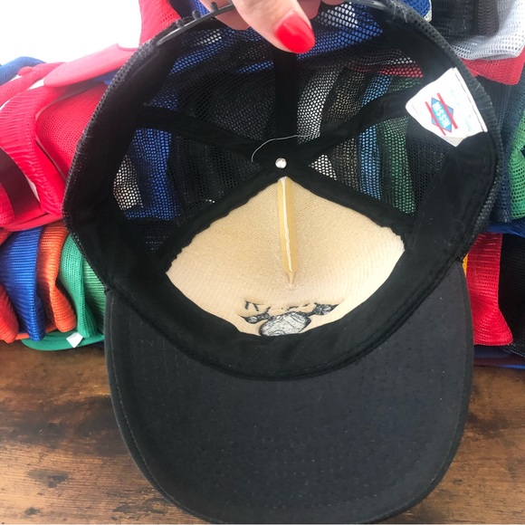 Vintage 80s Streetwear SR 71 mesh “blackbird” rope mesh Snapback Trucker Hat - Picture 7 of 8